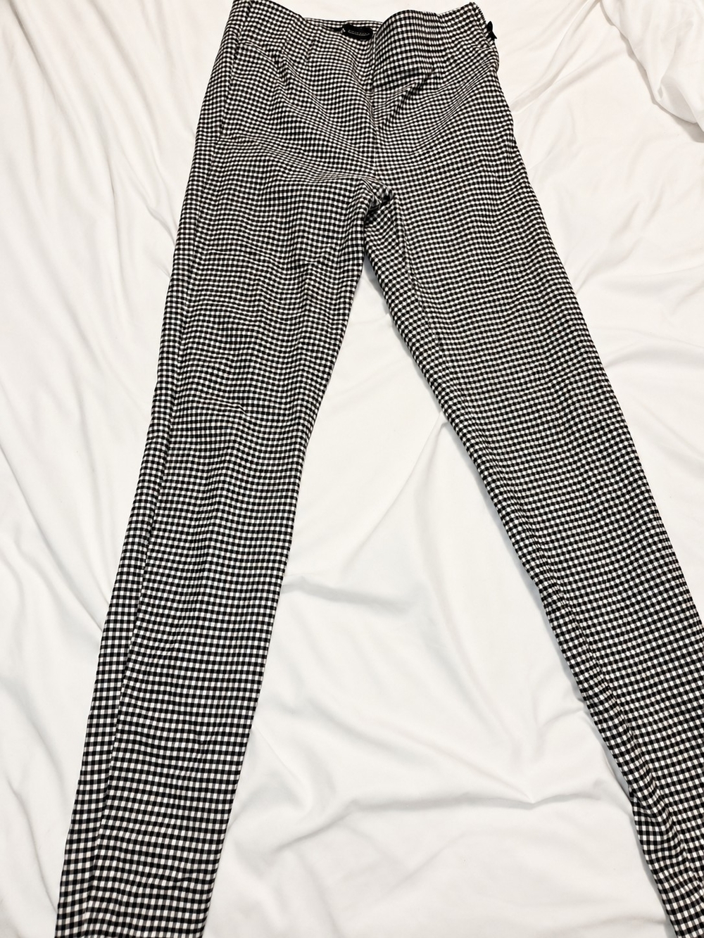 Zara Black and White Gingham Leggings